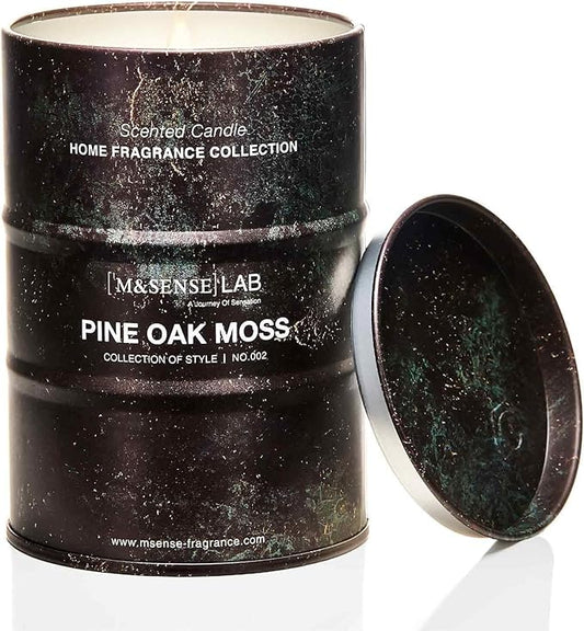 M&SENSE Pine Oak Moss Scented Candles Natural Non Toxic, Aromatherapy Candle for Stress Relief Meditation Relaxing, Housewarming Gifts for Women Men, 11.3oz 70 Hour Long Burning