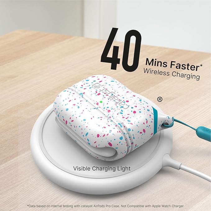 Catalyst Waterproof Case for AirPods Pro 2nd Generation and AirPods Pro 1st Generation - Wireless and USB-C Charging Compatible, One Piece Design, High Drop Protection Case with Lanyard