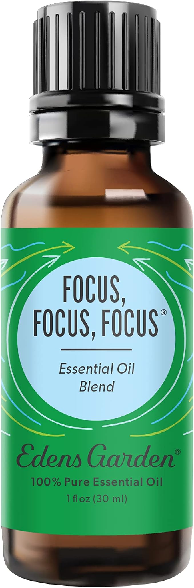 Edens Garden Focus, Focus, Focus Essential Oil Blend- 100% Pure Premium Grade, Undiluted, Natural, Therapeutic, Aromatherapy, The Best for Kid Safe, Humidifiers, Skin 30 ml (1 fl oz)