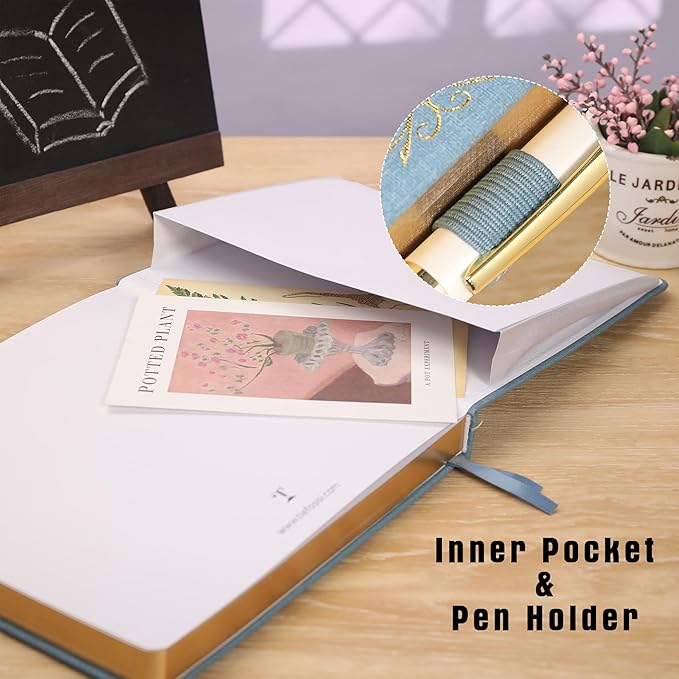 TIEFOSSI Dotted Journal Notebook, Dot Grid Notebook for Women Men, Hardcover PU Leather Journal, 160 GSM Thick Paper, 160 Numbered Pages with Gold Edges, 8 x 8 Square Diary