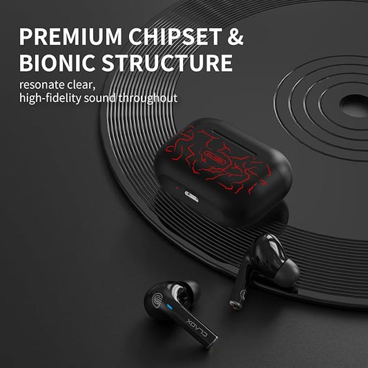 Flash Wireless Earbuds, Active Noise Cancelling, Bluetooth Earbuds with Microphone, RGB Light Charging Case, IPX6 Waterproof, USB-C Fast Charge, 80Hrs Battery Life, for Gaming Sport & Work