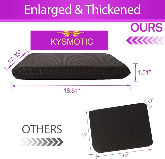 Gel Seat Cushion for Long Sitting (Super Large & Thick), Soft & Breathable, Gel Cushion for Wheelchair, Gel Chair Cushion for Hip Pain, Gel Seat Cushion for Office Chair