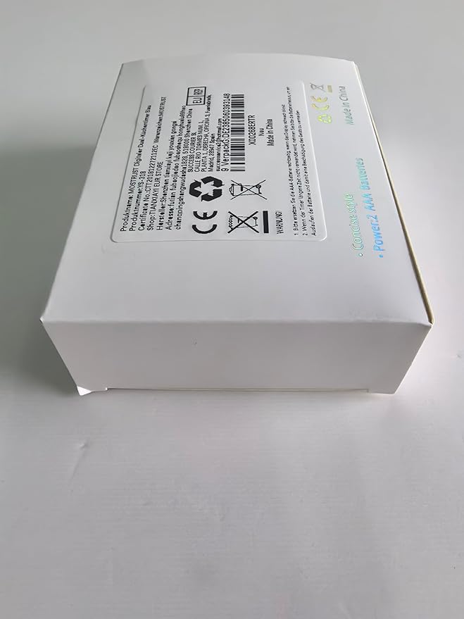 Digital Dual Kitchen Timer, 3 Channels Countdown Triple Timer for Cooking, Magnetic Memory-Preset Large-Display Adjustable Alarm Volume, Multi Times Management, 3A Battery Included, Blue