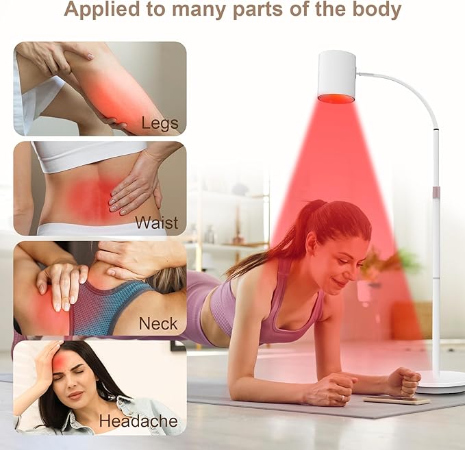 Red Light Therapy for Body with Stand, 660nm&850nm&940nm, COB Chip Designed, Infrared Light Therapy for Face, Knee, Back