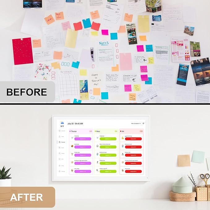 Digital Calendar, 16inch Smart WiFi Electronic Calendar&Chore Chart, IPS Touch Screen HD Display for Family Schedules, Share Moments Instantly from Anywhere