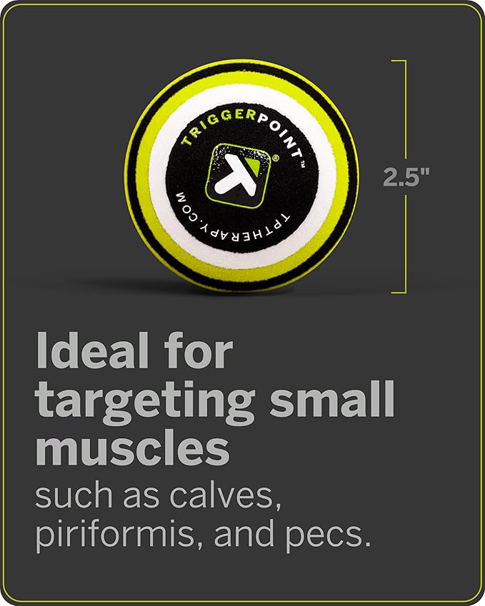 TriggerPoint MB1 EVA Foam Massage Ball - Deep Tissue Self Massage Mimics Massage Therapist Hands - Targets Hard-to-Reach Small Muscle Tightness, Eases Joint & Muscle Pain - Lightweight, Easy to Clean