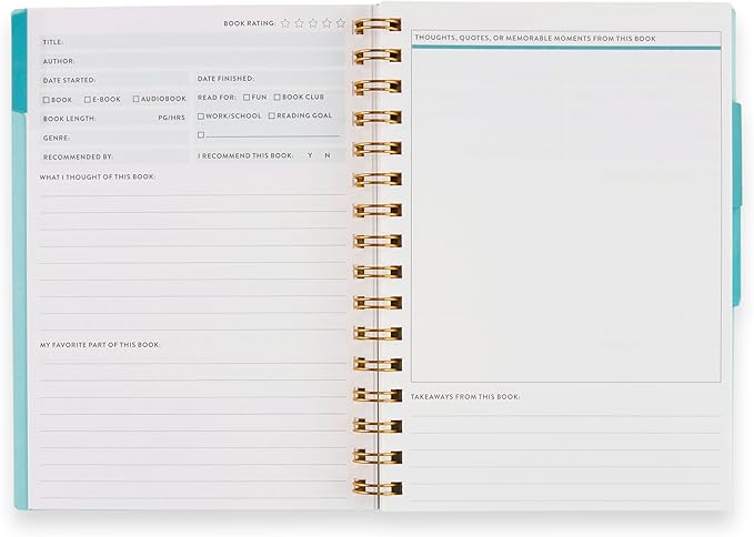 Erin Condren Inspired Collection A5 Reading Log - In a Daze Cover