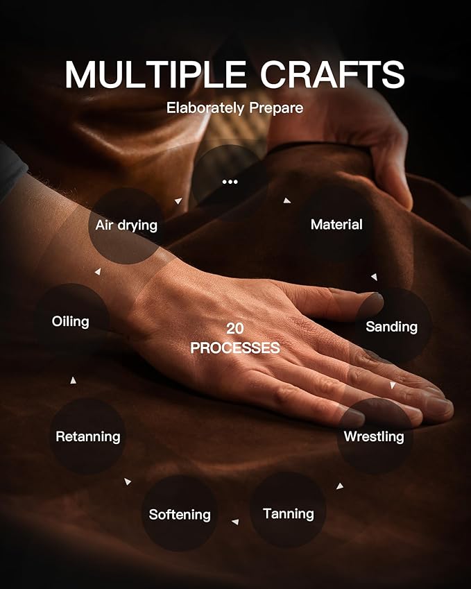 YSAGi Genuine Leather Desk Mat, 31.5"x15.8" Office Desk Pad, Thick Premium Table Pad with Stitched Line, Non-Slip Laptop Writing Pad with Rubber Base (Dark Brown, 31.5"x15.8")