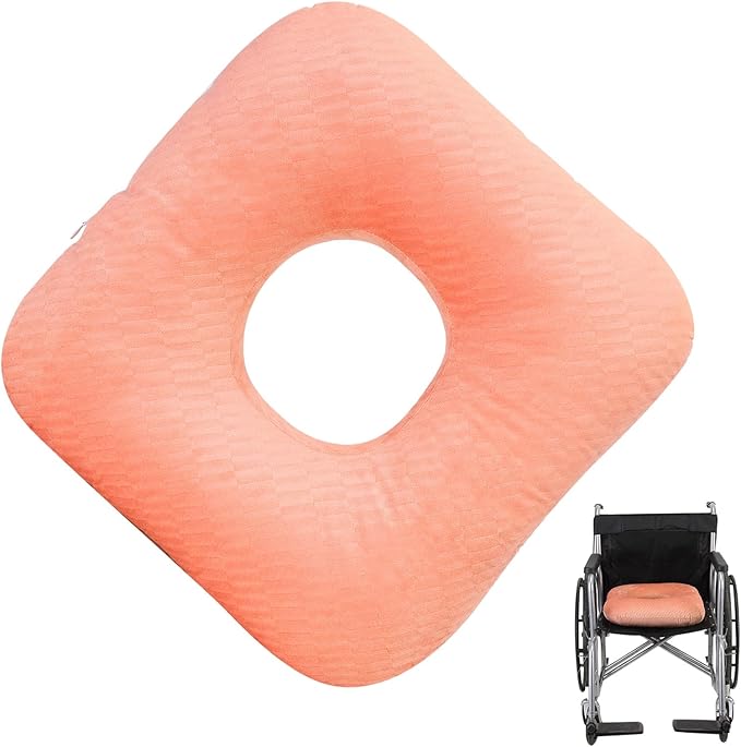 Anti-Slip Wheelchair Cushions, Bed Sore Cushions for Butt, Ergonomic Innovations Orthopedic Donut Pillow, Medical Seat Cushion for Sciatica, Back, Coccyx, Pressure Sore (Orange)