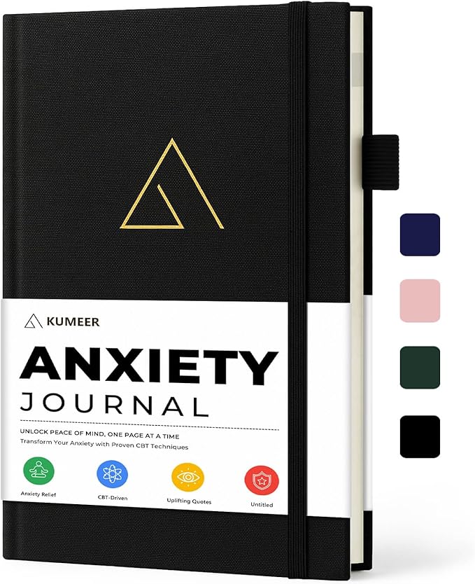 Guided Anxiety Journal for Women & Men – Cognitive Behavioral Therapy (CBT) Journal with Mindfulness Prompts, Anti-Anxiety Techniques, Overthinking & Brain Dump Journals – A Thoughtful Gift for Mental Health & Wellness