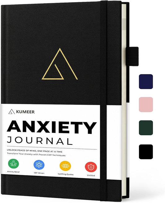 Guided Anxiety Journal for Women & Men – Cognitive Behavioral Therapy (CBT) Journal with Mindfulness Prompts, Anti-Anxiety Techniques, Overthinking & Brain Dump Journals – A Thoughtful Gift for Mental Health & Wellness