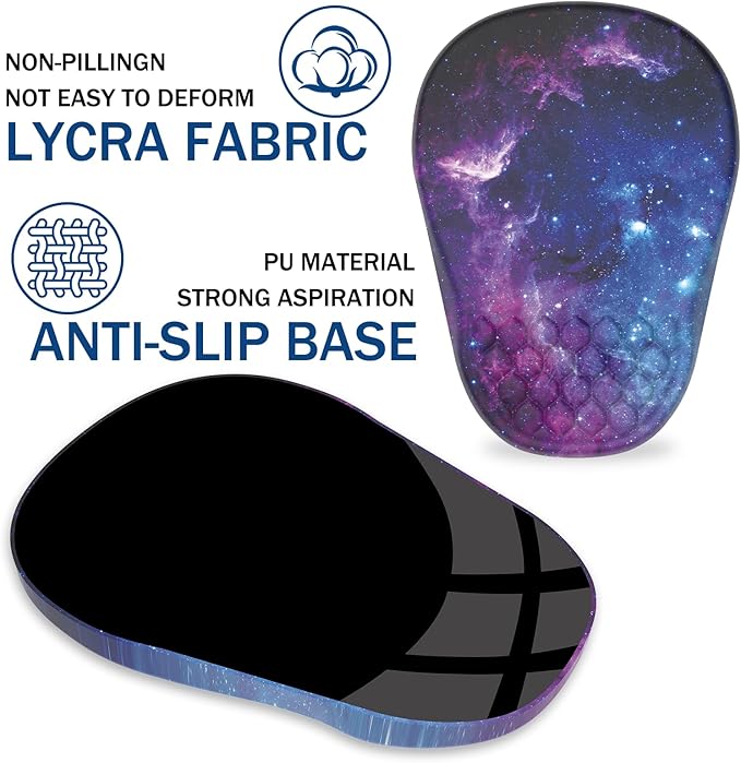 Ergonomic Mouse Pad Wrist Support, with Memory Foam & Non-Slip PU Base, Comfortable Massage Design Mouse Pad Relieve Wrist Fatigue&Pain, Suitable for Computer, Office and Home(05Starry Sky)