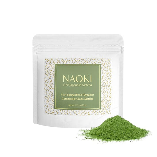 Naoki Matcha Organic Ceremonial First Spring Blend – Authentic Japanese First Harvest Ceremonial Grade Matcha Green Tea Powder from Kagoshima, Japan (50g / 1.75oz)