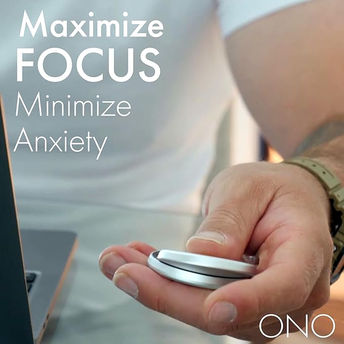 ONO Slider - Handheld Fidget Toy for Adults | Help Relieve Stress, Anxiety, Tension | Promotes Focus, Clarity | Compact, Portable Design (Grey - Aluminum)