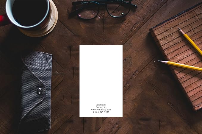 DEBRADALE DESIGNS 3" x 5" Customizable Unruled Memo Pads - Boost Office Productivity with Personalized Note-Taking - 20, 40, or 60 Pad Options, 50 Sheets Each - Sustainable, American-Made Quality