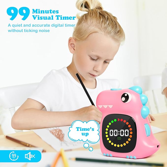 Doli Yearning Visual Timer for Kids, 99 Minute Digital Cute Kids Visual Timer Classroom Timer for Home School Study Teaching Time Management