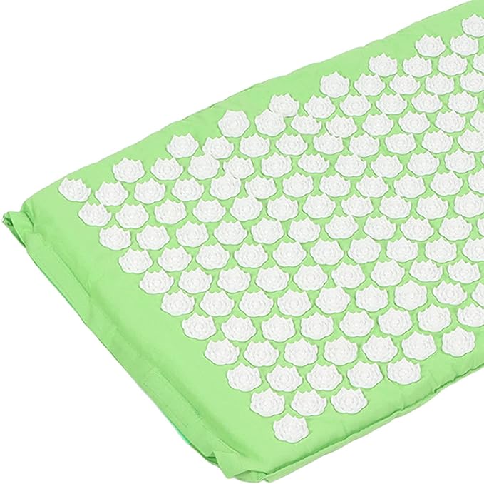 Massage Acupressure Mat Pillow Set, Massage Cushion Pillow Set for Muscle Relaxation and Stress Relief, Yoga Sit Lying Mat to Relieve Body Pain and Improve Blood Circulation(Green)