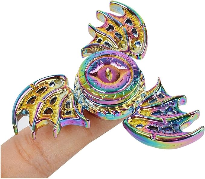 Dragon Fidget Spinner Toys for Kids Adults, Phoenix Fidgit Spinner Desk Toy Metal, Cool Metal Fidget Toys Spin Fidgets Hand Finger Spinners Toy Focus Fidgeting Tri Spinner Novelty Gift Prize 2 Pack
