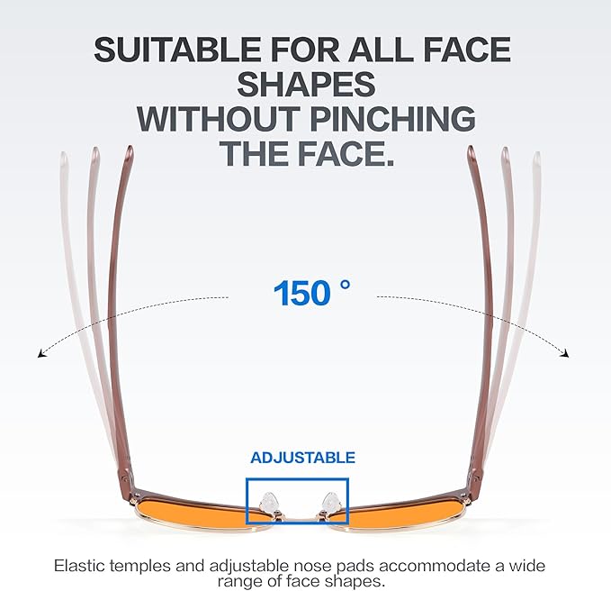 BIRCEN Blue Light Blocking Glasses: Al-Mg Metal Bluelight Computer Clear Glasses for Men Women Anti Eyestrain Office Home