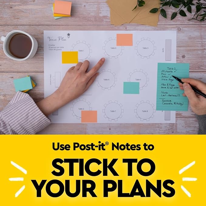 Post-it Notes, 1.5x2 in, 24 Pads, America's #1 Favorite Sticky Notes, Beachside Café Collection, Pastel Colors, Clean Removal, Recyclable