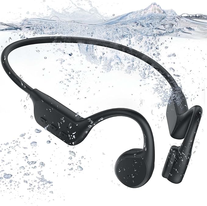 NANKA Runner Pro2 Bone Conduction Headphones, IP68 Swimming Headphones with MP3 Player Built-in 32G Memory for Swimming Cycling Sports