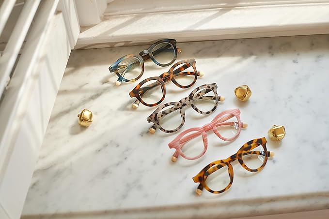 Peepers by PeeperSpecs Oprah's Favorite Women's Round Stardust Blue Light Blocking Reading Glasses