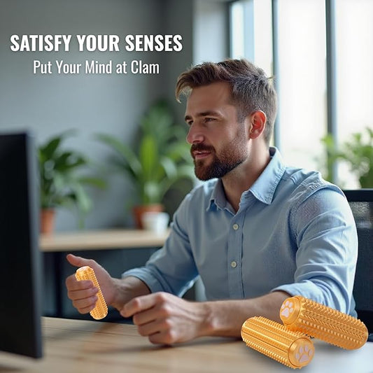 2PCS Little Ouchies Fidget with Cat Dog Paw Button, Sensory Pain Stim Fidget Toys for Adults & Teens, Anxiety and Stress Relief Items, Spiky Grippy Stim Tool, Portable ADHD Autism Fidget Clicker