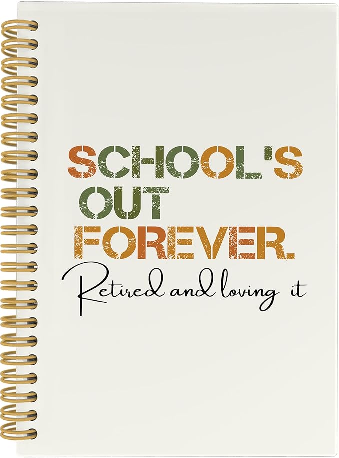 CUANFDDSF Teacher Retirement Gifts Notebook, Retirement Gift for Women Men Journal Notebooks for Note Taking,Writing Pads， Teacher Appreciation Gifts Hardcover Spiral Notebook 5.5x8.3 Inch