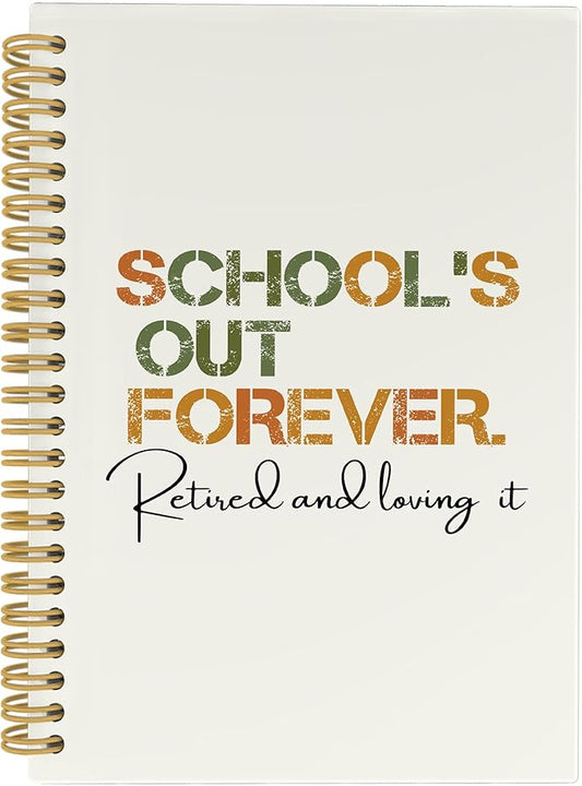 CUANFDDSF Teacher Retirement Gifts Notebook, Retirement Gift for Women Men Journal Notebooks for Note Taking,Writing Pads， Teacher Appreciation Gifts Hardcover Spiral Notebook 5.5x8.3 Inch
