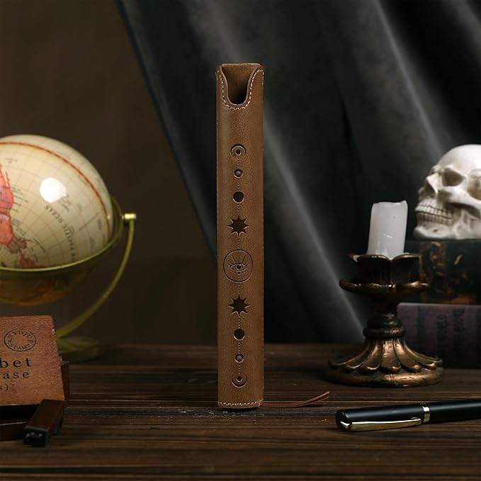 TIEFOSSI Lined Journal Notebook for Women Men, Leather Journal with Pen, A5 Evil Eye Hardcover Notebook for Work, Journaling, Travel & School, 100 GSM Thick Paper, 320 Numbered Pages, 6.2 x 8.3 in