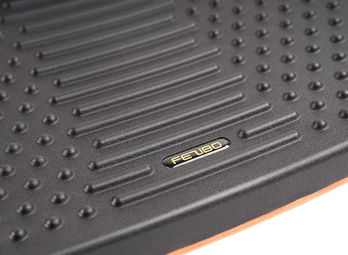 FEZIBO Standing Desk Mat with Anti Fatigue Bar, Wooden Wobble Balance Board with Ergonomic Design Comfort Floor Mat