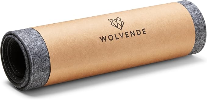 Premium Felt Desk Mat | Small 12" x 27.5" | Multifunctional Desk Pad for Home Office | Mid Gray