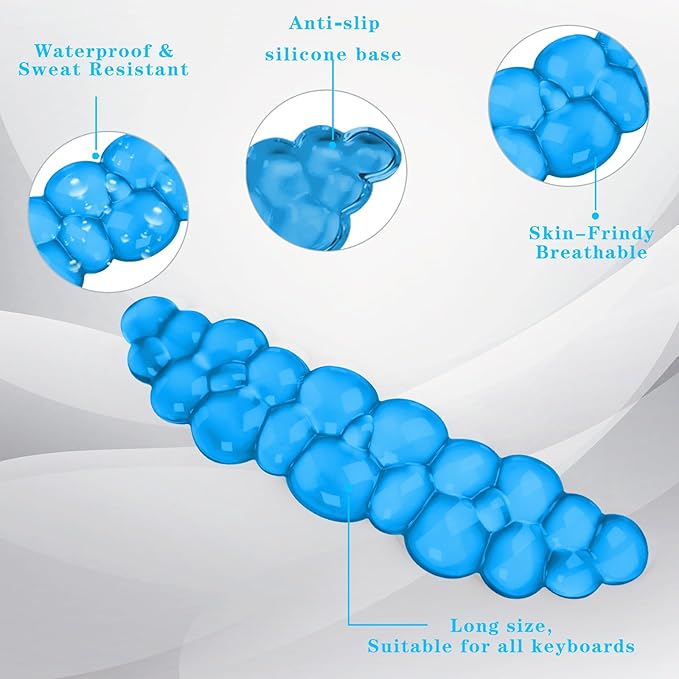 Gel Cloud Keyboard Wrist Rest, Cute Wrist Support and Arm Support Keyboard Rest for Keyboard Typing Pain Relief，Suitable for Office/Computer/Laptop/Gaming（Keyboard Wrist Rest Blue）
