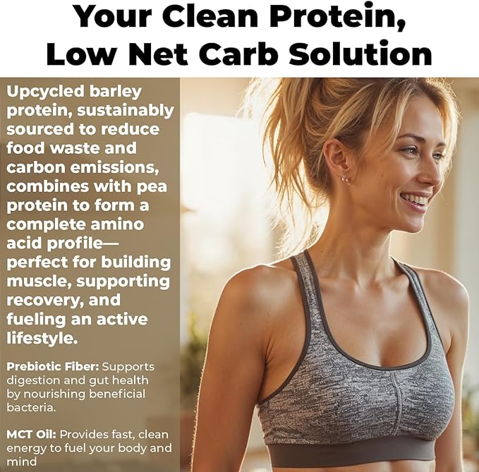 NØRSE CØDEVanilla Plant-Based Protein Powder – 20g Protein, Vegan, Keto, Dairy-Free, Zero Sugar, Fiber, Upcycled Barley, Rice & Pea Protein – 1.33 lbs [14 Servings]