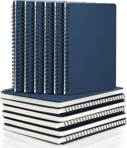 EUSOAR Spiral Notebook, 12 Packs A5 5.5"x8.3" 120 Pages Hardcover Lined Travel Writing College Ruled Notebooks, Memo Notepad Sketchbook, Students Office Business Subject Diary Book Journal-Royal Blue