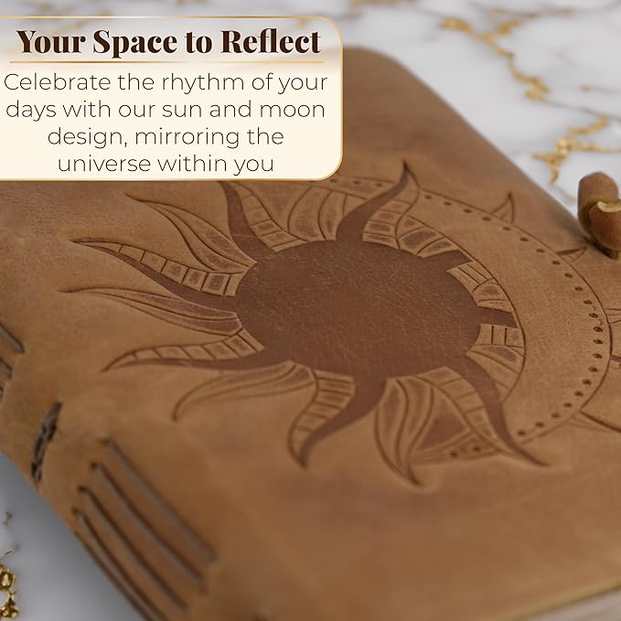 Vintage Leather Journal with Lush Vintage Deckle Paper (5x7 in, Blank) - Spell Book of Shadows - Grimoire Journal - Fantasy Medieval Gifts - Sketchbook - Antique Scrapbook