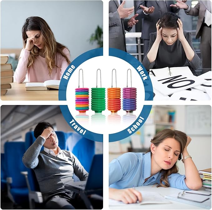 4PCS Little Ouchies Fidget Toy, Spike Roller Toy, Adults Pain stim Fidget Toy, Press and Rotate Adults Spiky Sensory Toys, Portable ADHD Toys, Novelty Gifts