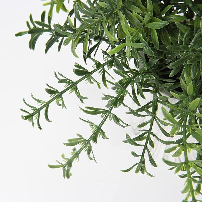 Hollyone Faux Plants Indoor Artificial Mini Potted Plants Plastic Green Plant Small Fake Plants Eucalyptus Decor in Pots for Home Table Room Bathroom Decor