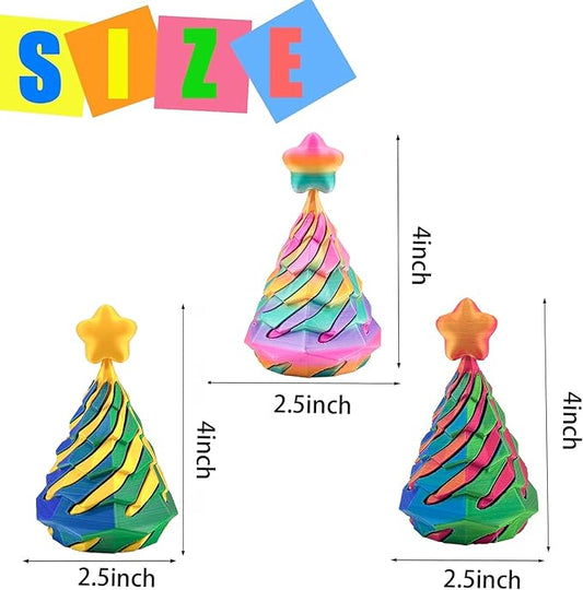 3 Pack Spiral Cone Fidget Toy, Pyramid Passthrough Sculpture, Mini Cones Pass Through Pyramid Fidget Toy for Stress and Anxiety Relaxing