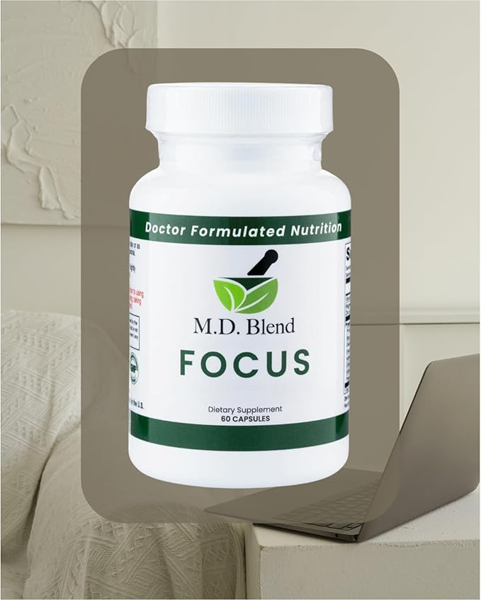 Focus - Expert Formulated Nootropic Supplement - Focus & Cognitive Performance - Confidence & Daily Wellness - Robust Gingko Biloba, Ashwagandha, Phosphatidylserine - 60 Capsules