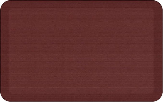 GelPro Designer Comfort Grasscloth Crimson Ergo-Foam Anti-Fatigue Kitchen Floor Mat, 20"x32"