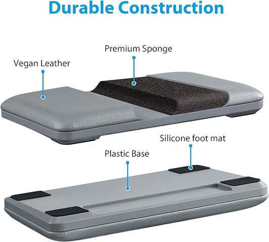 Ergonomic Mouse Pad with Wrist Rest, Leather Comfortable Mousepad, Natural Cork Non-Slip Base Mouse Pads for Desk, Computer, Laptop, Gaming, 11.1 x 9.84 in Home & Office Desk Accessories