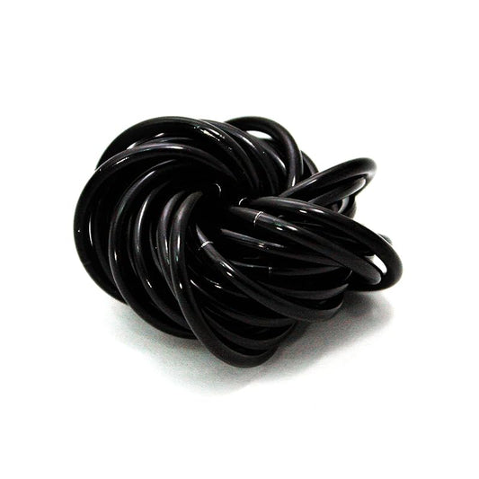 Möbii Fidget Ball (Solid Color): Quiet Mobius ADHD Anxiety Stim Stress Relief Toy Tool for Home Travel Office or Desk (Medium, Full, Onyx)