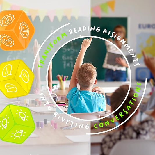 Interactive Reading Comprehension Cubes Set - Educational Learning Dice for Kids, Teachers, and Parents - 4 Levels, 24 Questions - Learning Games for Kids, Classroom and Home Learning Tools