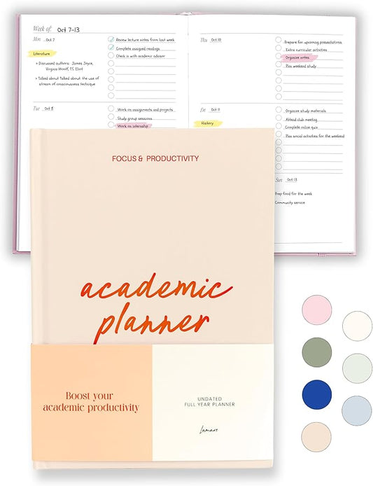 Lamare Academic Planner 2025-2026 – Undated Weekly College Student Planner 2025-2026 For Homeschool, High School, College & Nursing Students