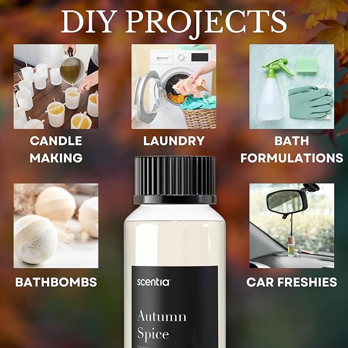 Autumn Spice Essential Oil Blend – 120ml Fall Diffuser Oil with Pumpkin Spice Notes | Home, Halloween & Thanksgiving Décor | Aromatherapy, Candle & Soap Making