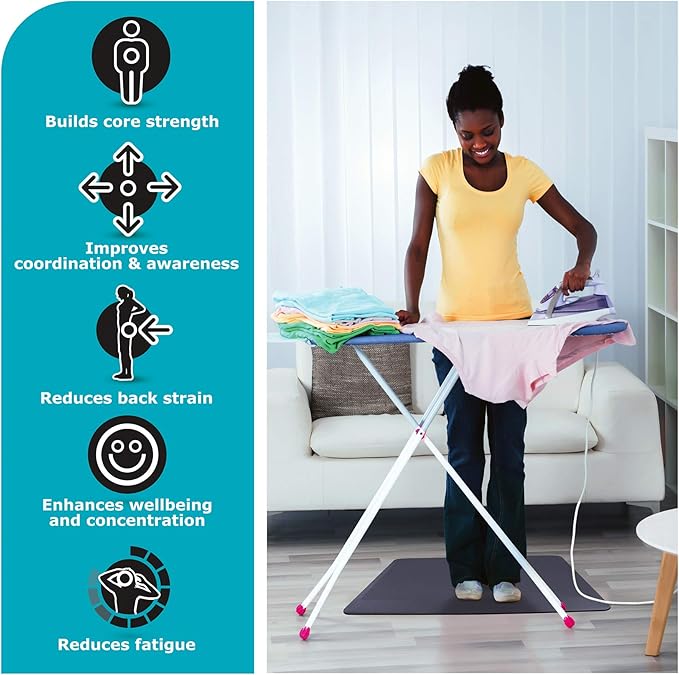 Ultralux Anti-Fatigue Standing Comfort Mat, Thick Non-Slip Cushioned Kitchen Floor Mat 3/4” Thick 20" x 32" Premium Durable Ergonomic Multi-Use Standing Support Pad, Home, Office, Kitchen Rug, Gray