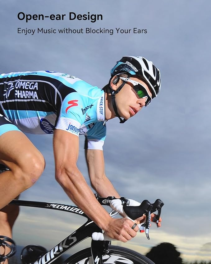 NANK OE Mix Open-Ear Headphones, Bluetooth 5.4 Wireless Sports Headphones with Earhooks, 18Hrs Sports Earbuds with Charging Case for Running, Cycling, Walking, Workout