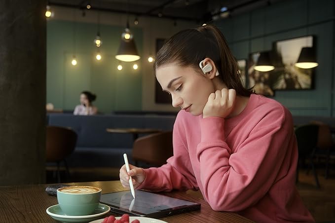 Cleer ARC II Open-Ear True Wireless Bluetooth Headphones,Snapdragon Sound,Multipoint Connection,Secure Fit,IPX5 Waterproof,Crystal Clear Calls,35 Hours Playtime,for iPhone & Android (Light Grey)