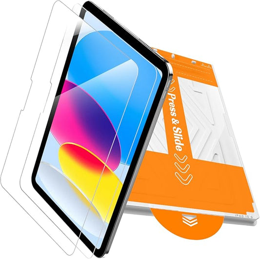 PandaShield 2 Pack for iPad 11th/10th Gen.(A16 2025/2022,11/10.9 inch)9H+ Tempered Glass Screen Protector with Easy-Install[12FT Grade Shatterproof]Apple Pencil Compatible,HD Clarity,Scratch Resistant